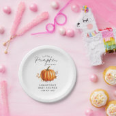 Modern Floral Herfst Baby shower Papieren Bordje (Feest)