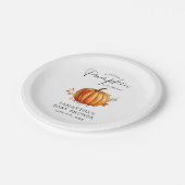 Modern Floral Herfst Baby shower Papieren Bordje (Gekanteld)