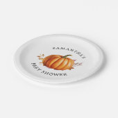 Modern Floral Herfst Baby shower Papieren Bordje (Gekanteld)