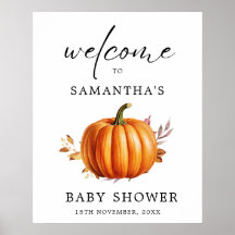 Modern Floral Herfst Baby shower