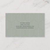 Modern Floral Hexagon Visitekaartje (Achterkant)