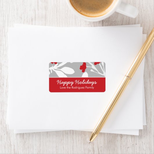  Modern Floral Holiday Label (Insitu)
