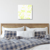 Modern Floral hortensia stretched canvas Afdruk (Insitu (Slaapkamer))