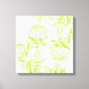 Modern Floral hortensia stretched canvas Afdruk