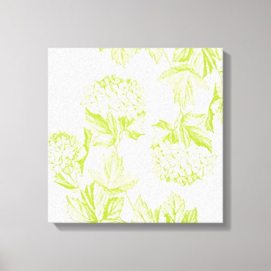 Modern Floral hortensia stretched canvas Afdruk (Voorkant)