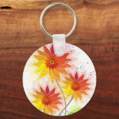 Modern Floral Illustration Sleutelhanger (Voorkant)