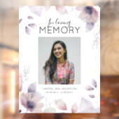 Modern Floral in liefdevol geheugen | Foto Memoria Raamsticker (Vel 2)