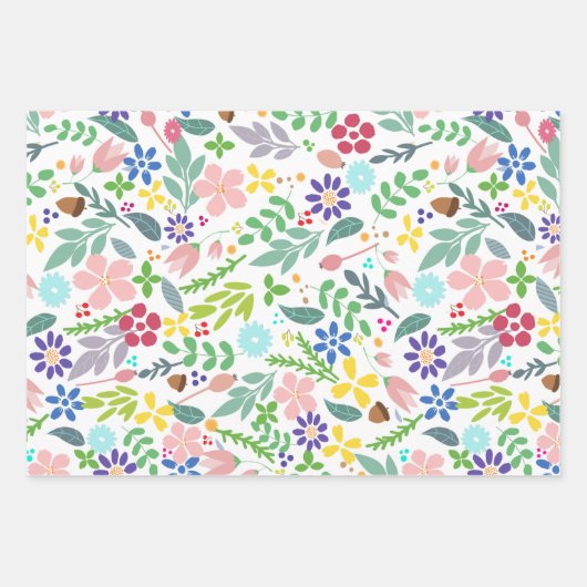 Modern Floral Inpakpapier Vel (Voorkant 2)