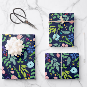 Modern Floral Inpakpapier Vel