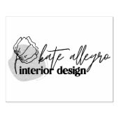 Modern Floral Interior Design Company Custom Logo Rubberstempel (Afrduk)