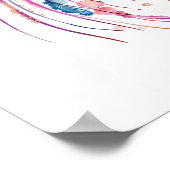 Modern Floral Jellyfish Wall Art Poster (Hoek)