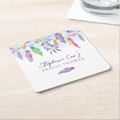 Modern Floral Kartonnen Onderzetters (Schuin)