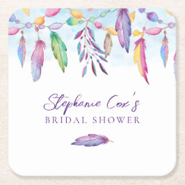 Modern Floral Kartonnen Onderzetters