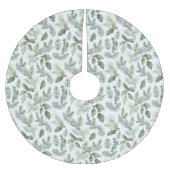 Modern Floral Kerstmis Kerstboom Rok (Voorkant)