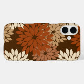 Modern Floral Kimono Print, Chocolate Brown Case-Mate iPhone Case (Achterkant (horizontaal))