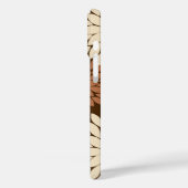 Modern Floral Kimono Print, Chocolate Brown Case-Mate iPhone Case (Achterkant / Links)