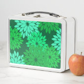 Modern Floral Kimono Print, Emerald and Jade Green (In situ)