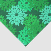 Modern Floral Kimono Print, Emerald and Jade Green Tissuepapier (Detail)