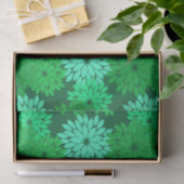 Modern Floral Kimono Print, Emerald and Jade Green Tissuepapier (Geschenk)