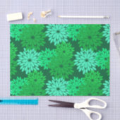 Modern Floral Kimono Print, Emerald and Jade Green Tissuepapier (Craft)
