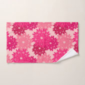 Modern Floral Kimono Print, koraalroze Bad Handdoek (Handdoek)