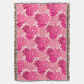 Modern Floral Kimono Print, koraalroze Deken (Voorkant Verticaal)