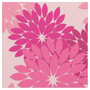 Modern Floral Kimono Print, koraalroze Stof