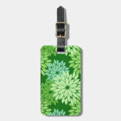 Modern Floral Kimono Print, Lime Green Bagagelabel (Voorkant verticaal)