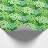 Modern Floral Kimono Print, Lime Green Cadeaupapier (Hoek)