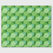 Modern Floral Kimono Print, Lime Green Cadeaupapier (Vlak)