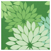 Modern Floral Kimono Print, Lime Green Stof (Close Up)