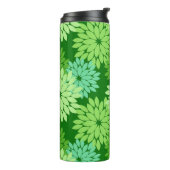 Modern Floral Kimono Print, Lime Green Thermosbeker (Gedraaid links)