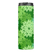 Modern Floral Kimono Print, Lime Green Thermosbeker (Achterkant)