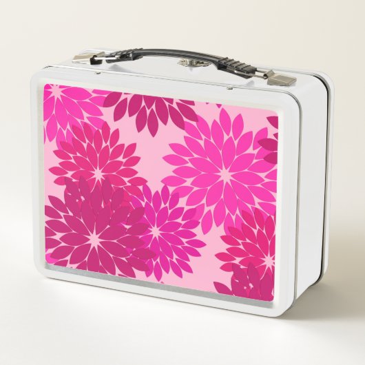 Modern Floral Kimono Print, Roze, Fuchsia and Wine (Achterkant)