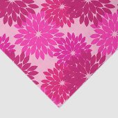 Modern Floral Kimono Print, Roze, Fuchsia and Wine Tissuepapier (Detail)