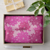 Modern Floral Kimono Print, Roze, Fuchsia and Wine Tissuepapier (Geschenk)