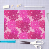Modern Floral Kimono Print, Roze, Fuchsia and Wine Tissuepapier (Craft)