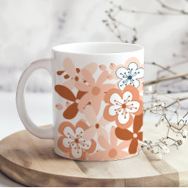 Modern Floral Koffiemok