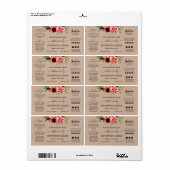 Modern Floral Kraft Scented Soy Candle Labels (Full Sheet)