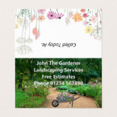 Modern Floral Landscaping Visitekaartje (Buitenkant ongevouwen)