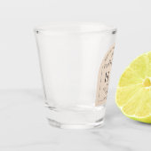 Modern Floral Laurel Wedding Shot Glass Shot Glas (Links)