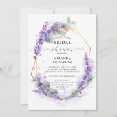 Modern Floral Lavender Geometric Vrijgezellenfeest Kaart (Voorkant)