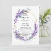 Modern Floral Lavender Geometric Vrijgezellenfeest Kaart (Staand voorkant)