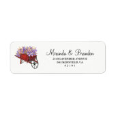 Modern Floral Lavender Weddenschap Label (Voorkant)