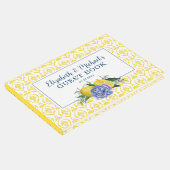 Modern Floral Lemon Vrijgezellenfeest Gastenboek (Hoek)
