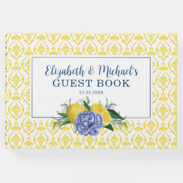 Modern Floral Lemon Vrijgezellenfeest Gastenboek