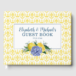 Modern Floral Lemon Vrijgezellenfeest Gastenboek