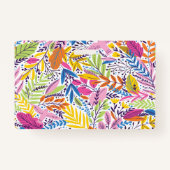 Modern Floral leraar onderwijzer Foto ID Badge (Achterkant)