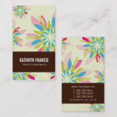 MODERN FLORAL lichte eenvoudige abstracte bloem da Visitekaartje (Voorkant / Achterkant)