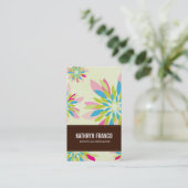 MODERN FLORAL lichte eenvoudige abstracte bloem da Visitekaartje (Staand voorkant)